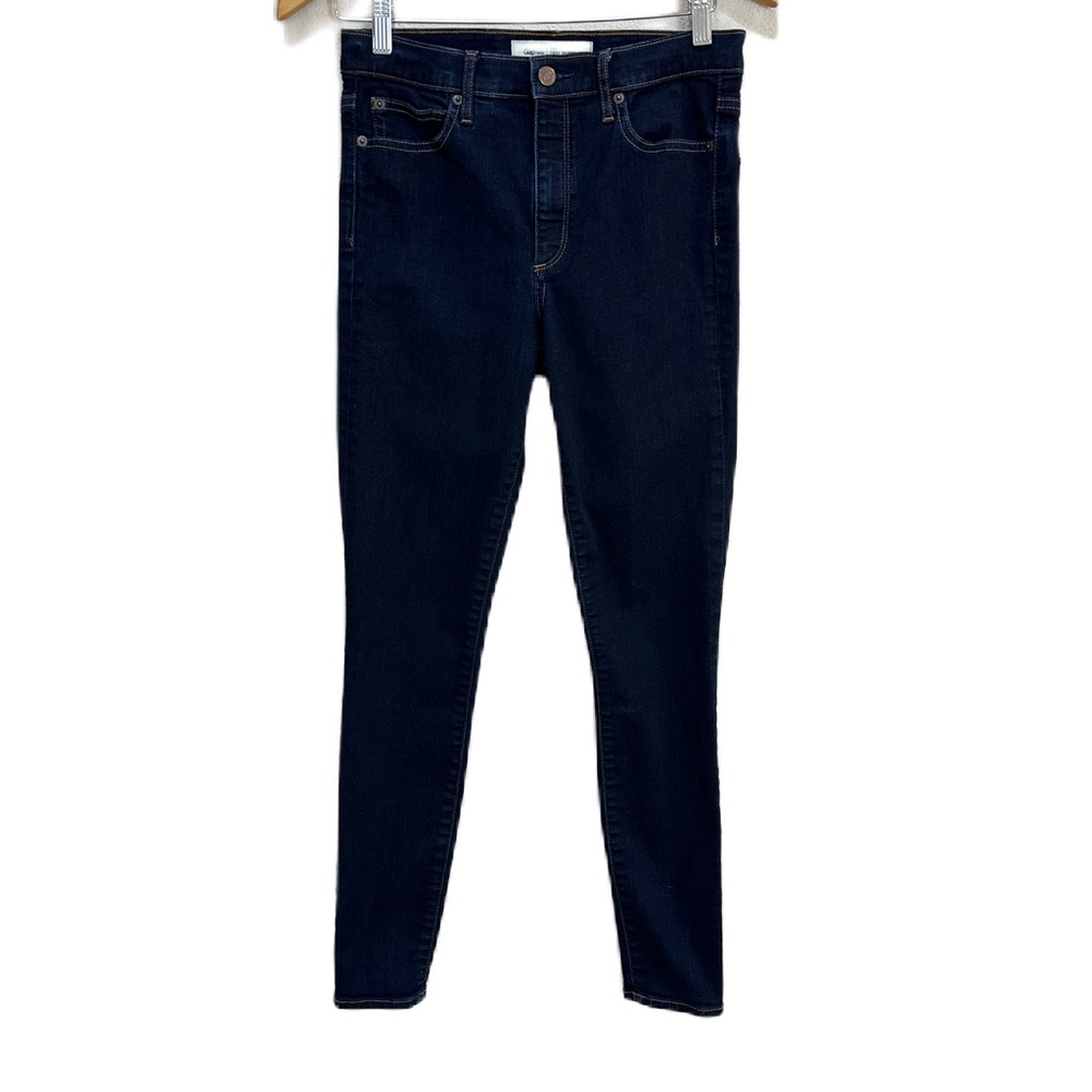 GAP True Skinny Super High Rise Dark Wash Stretch Jeans Women’s Sz 28L Long